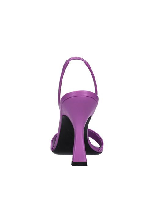 Leather sandals 3JUIN | LILY-W23 095 SYRIA ASHAMETHYST